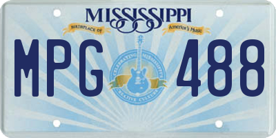 MS license plate MPG488