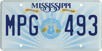MS license plate MPG493