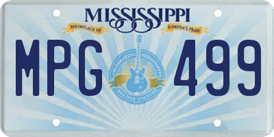 MS license plate MPG499