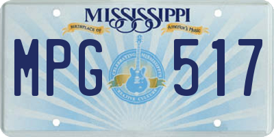 MS license plate MPG517