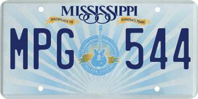 MS license plate MPG544