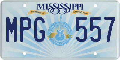 MS license plate MPG557