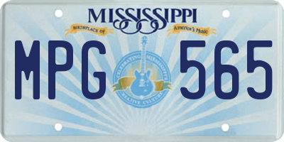 MS license plate MPG565