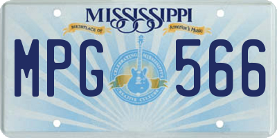 MS license plate MPG566