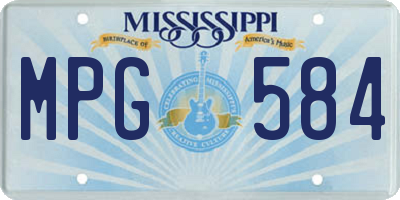 MS license plate MPG584