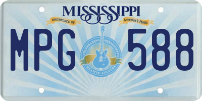 MS license plate MPG588