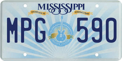 MS license plate MPG590