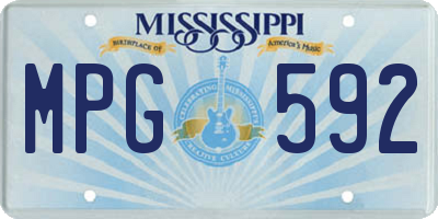 MS license plate MPG592