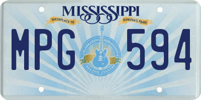 MS license plate MPG594