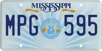 MS license plate MPG595