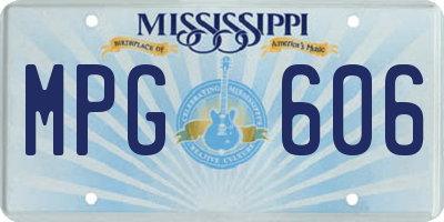 MS license plate MPG606