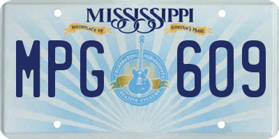 MS license plate MPG609
