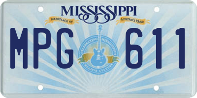 MS license plate MPG611