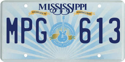 MS license plate MPG613