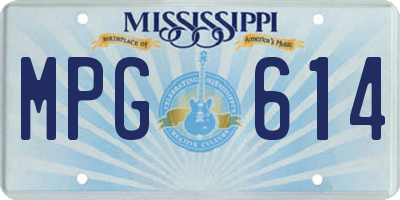 MS license plate MPG614