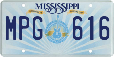 MS license plate MPG616