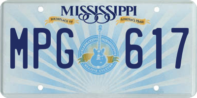 MS license plate MPG617