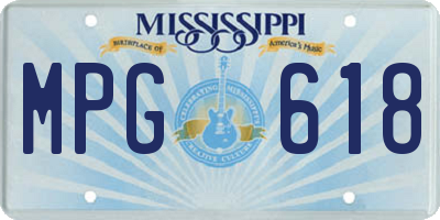 MS license plate MPG618