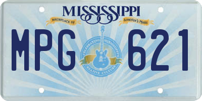 MS license plate MPG621