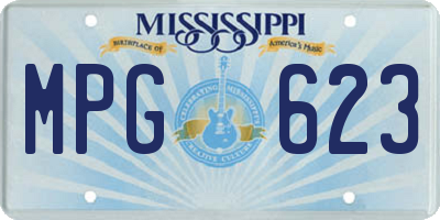 MS license plate MPG623