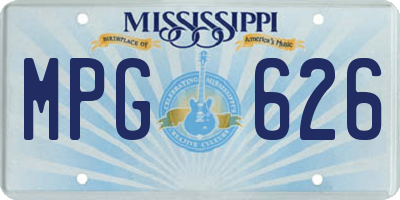 MS license plate MPG626