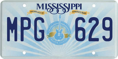 MS license plate MPG629