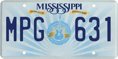 MS license plate MPG631
