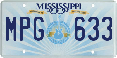 MS license plate MPG633