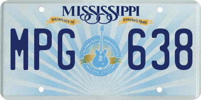 MS license plate MPG638