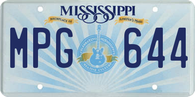 MS license plate MPG644
