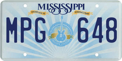 MS license plate MPG648