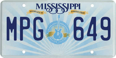 MS license plate MPG649