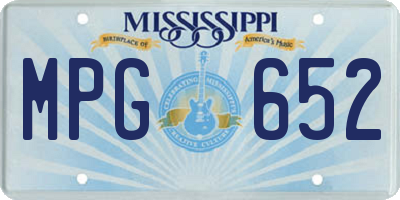 MS license plate MPG652