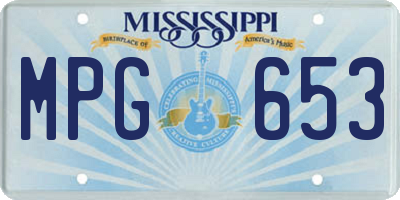 MS license plate MPG653