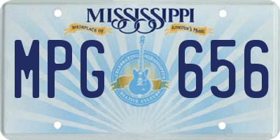 MS license plate MPG656