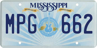 MS license plate MPG662