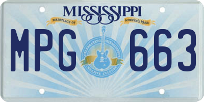 MS license plate MPG663