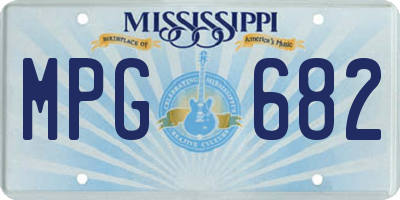 MS license plate MPG682