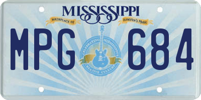 MS license plate MPG684
