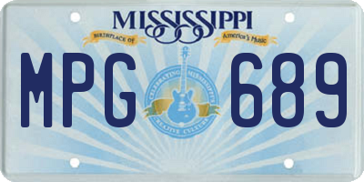 MS license plate MPG689