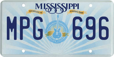 MS license plate MPG696