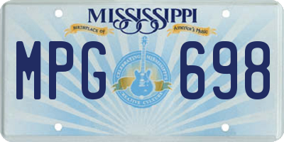 MS license plate MPG698