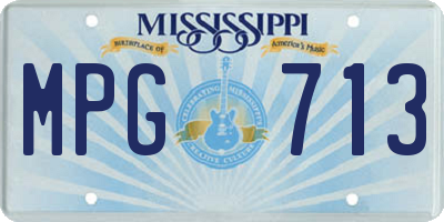 MS license plate MPG713