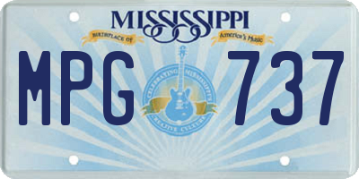 MS license plate MPG737