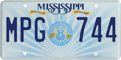 MS license plate MPG744