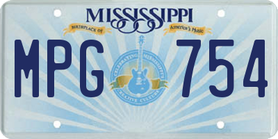 MS license plate MPG754