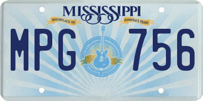 MS license plate MPG756