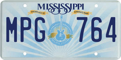 MS license plate MPG764
