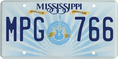 MS license plate MPG766