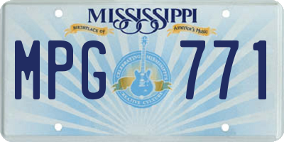 MS license plate MPG771